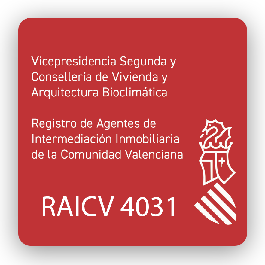 Nuestra Agencia sta incrita en el Registro de Agentes de Intermediación Inmobiliaria de la Comunidad Valenciana