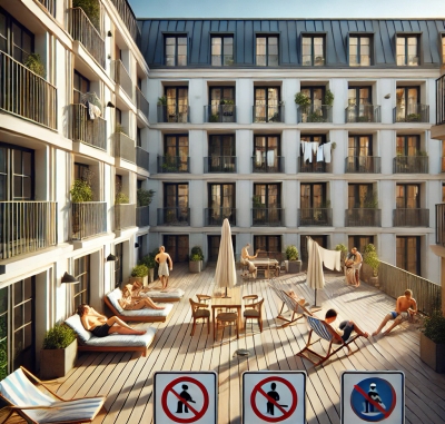 Normas de uso en una terraza comunitaria, ¿qué puedes hacer y qué no?